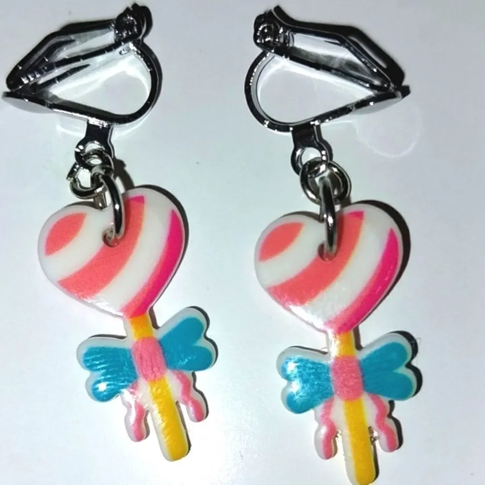 Super cute girls clip-on earrings